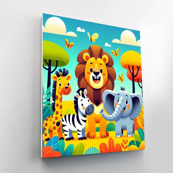 Silly Safari Adventure Paint By Color