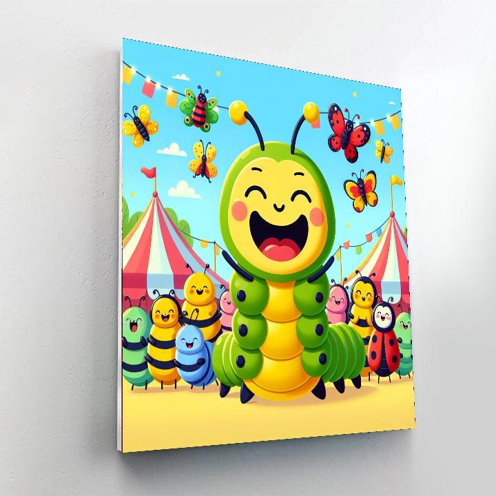 Charming Caterpillar Carnival Number Painting