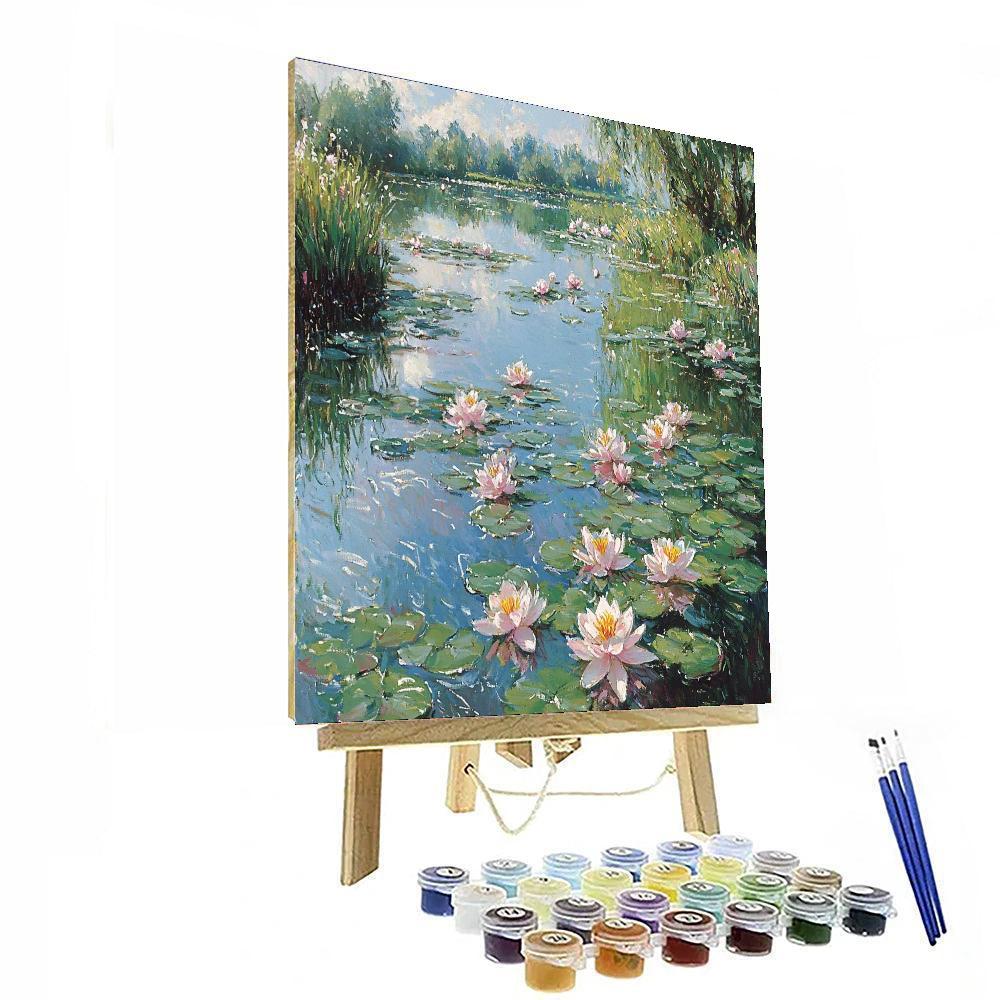 Claude Monet Inspired Floating Garden  Paint By Numbers