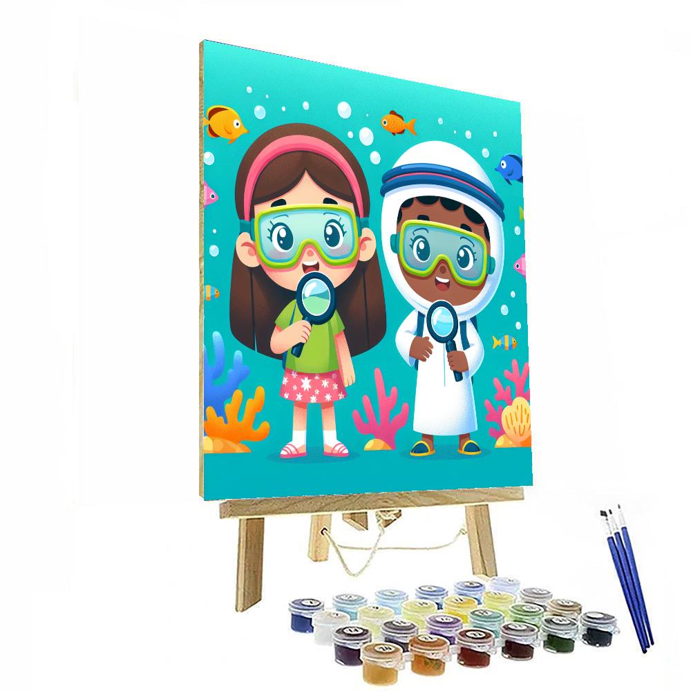 Seaside Scientist Exploration Paint By Numbers Art