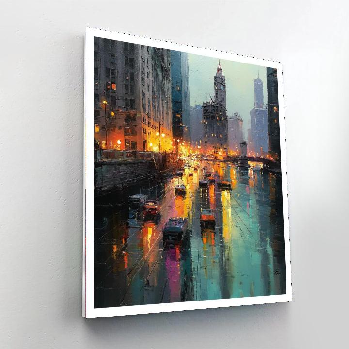 Claude Monet Inspired Metropolis Reflections  Paint By Number