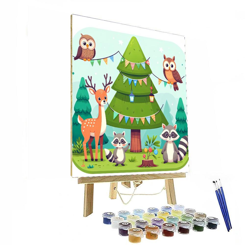 Magic Woodland Festival Number Painting