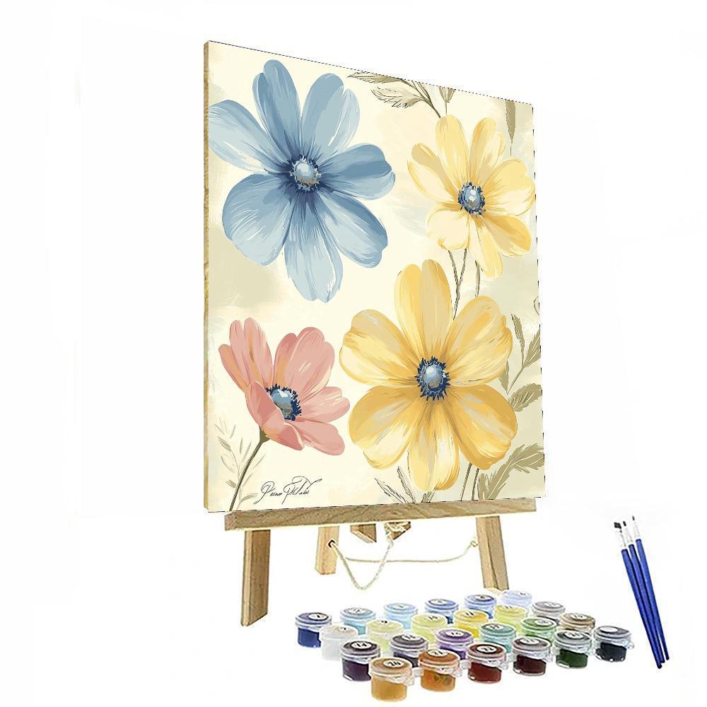 Leonardo Da Vinci Inspired Mystical Petals  DIY Paint By Numbers