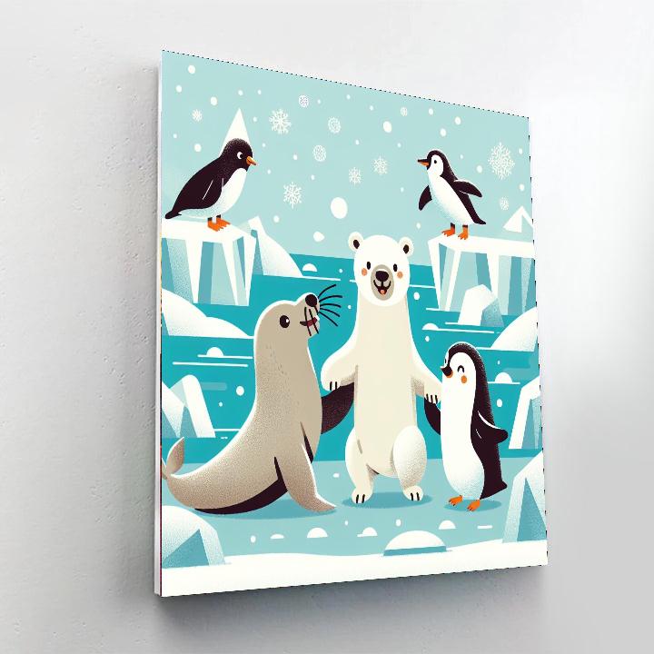 Polar Expedition Party Number Painting