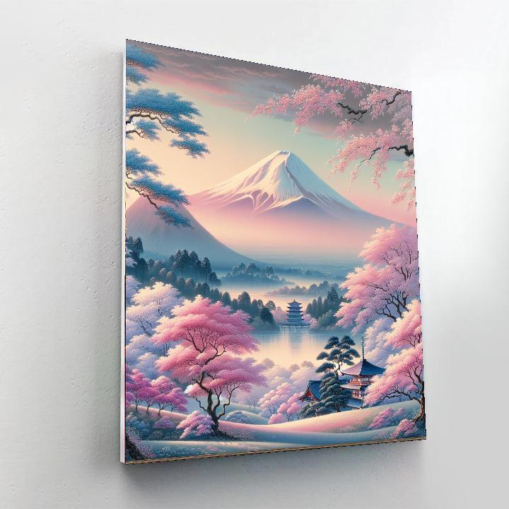 Traditional Japanese Landscape Numbered Painting Kits