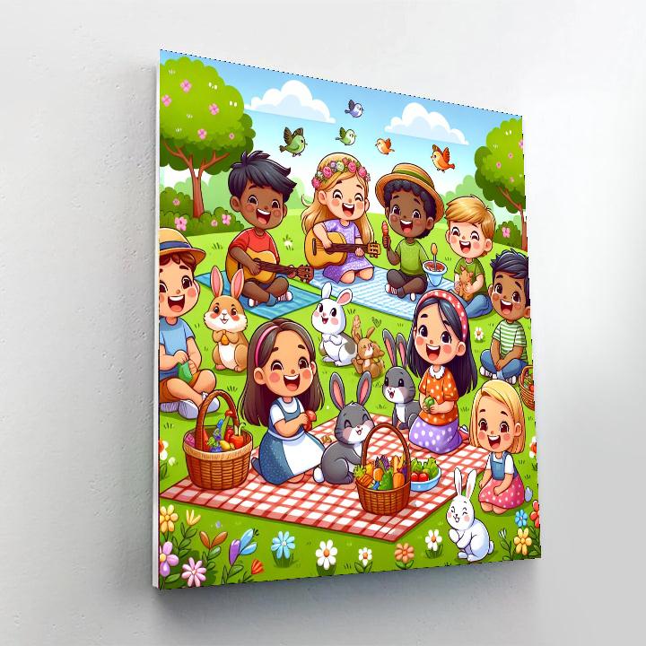 Cheery Garden Gathering Paint By Numbers Art