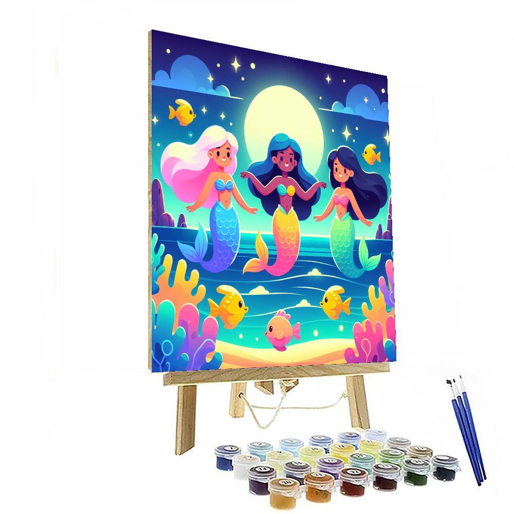 Moonlit Magical Mermaid Dance Paint By Numbers