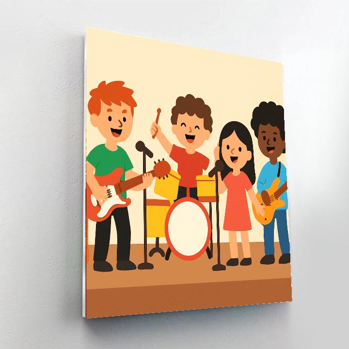 Rock Band Jam Numbered Painting Kits