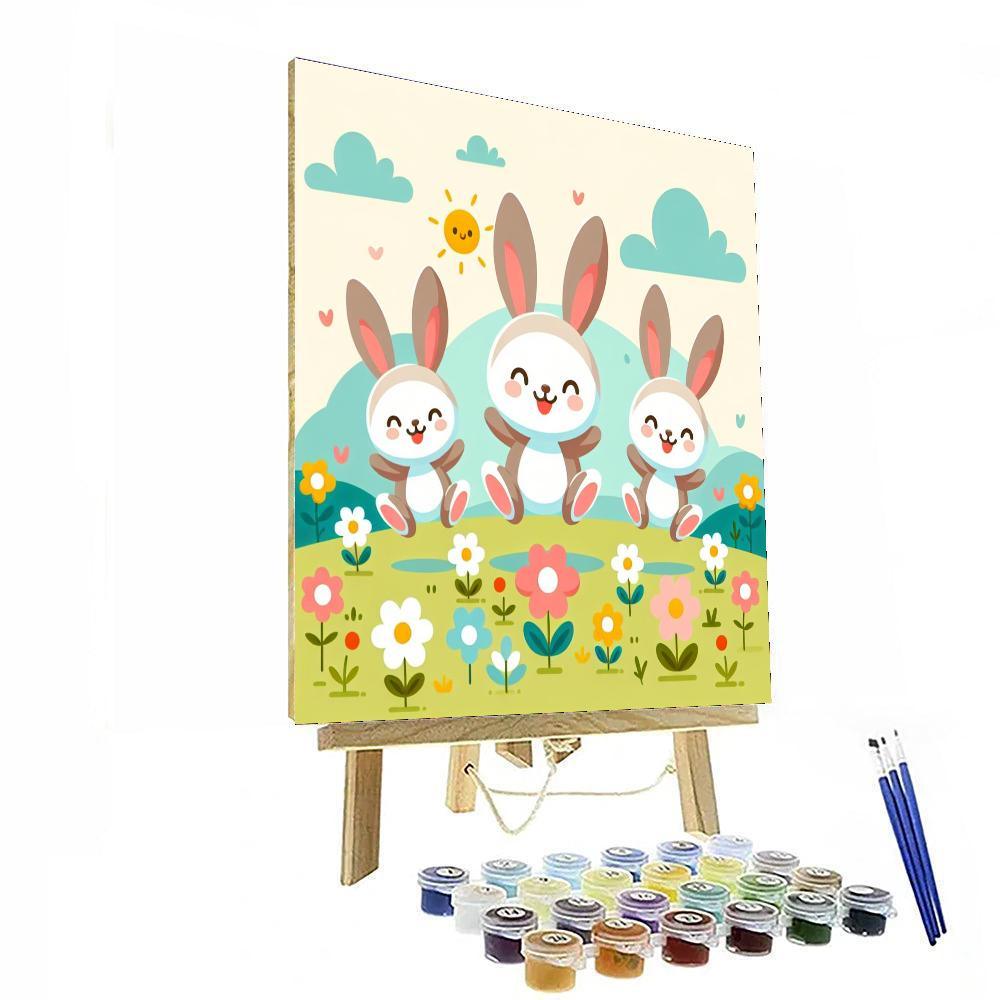 Bouncy Bunny Family Paint By Number