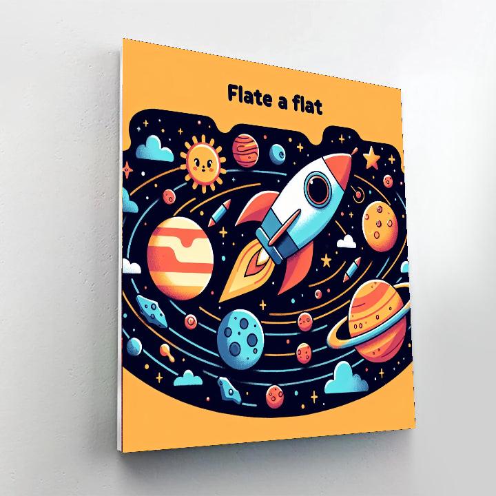 Rocketing Through The Solar System Paint By Numbers Art