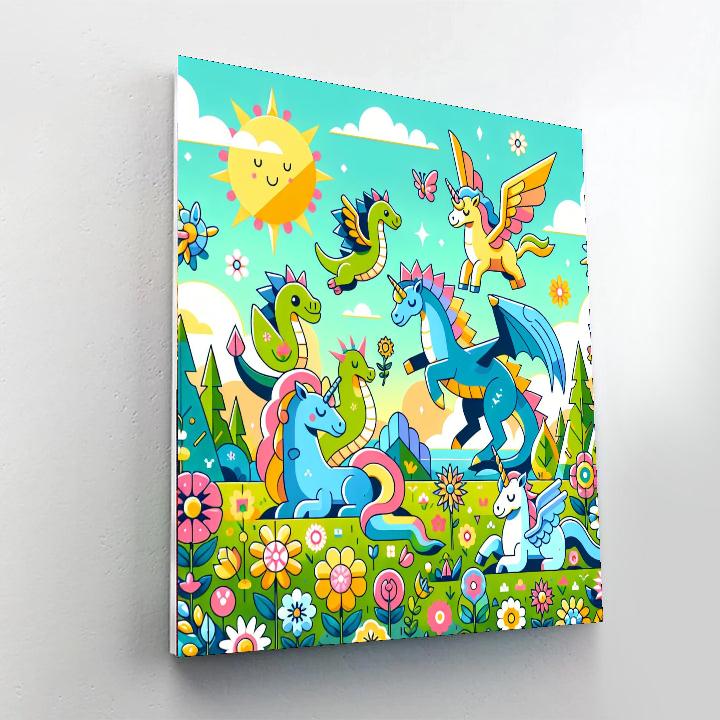 Magical Meadow Creatures Painting Number Kit