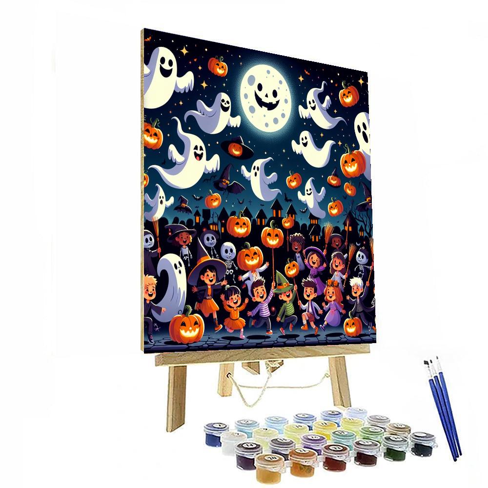 Happy Halloween Festivities Painting Number Kit
