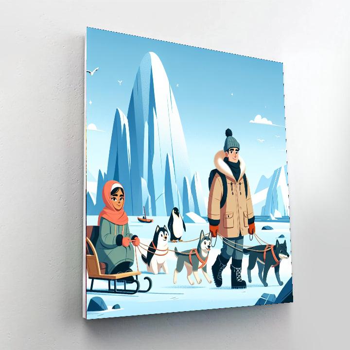 Arctic Explorers' Quest Painting Number Kit