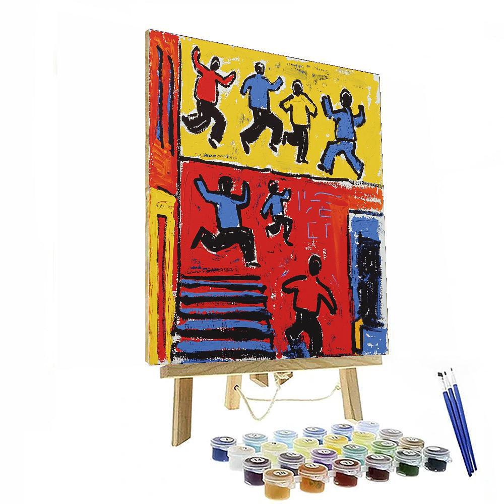 Keith Haring Inspired Dynamic City Rhythm  Paint By Numbers