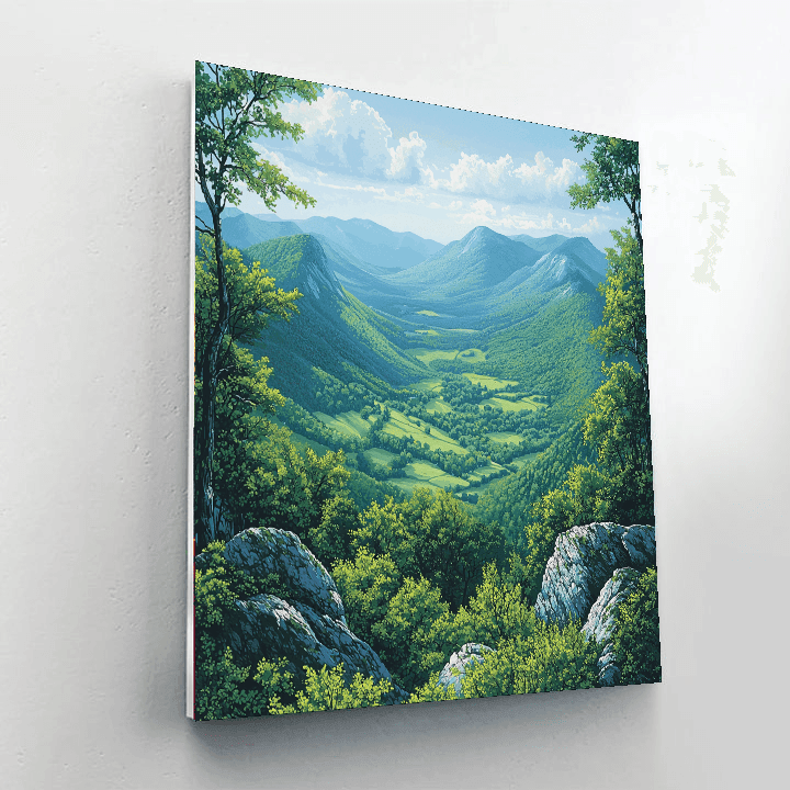 Thomas Cole Inspired Majestic Mountains And Valleys  Paint By Numbers Kits