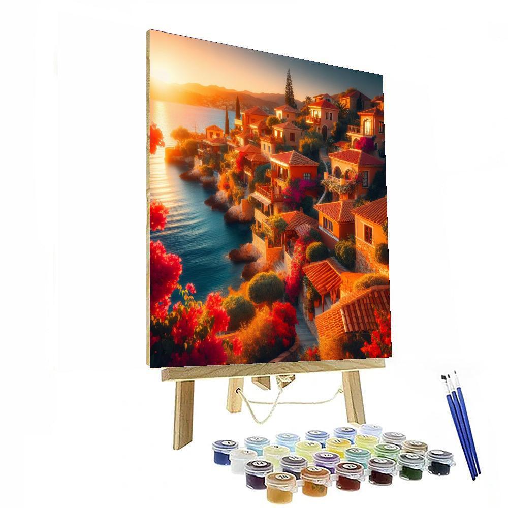Sun-kissed Mediterranean Village Painting By Numbers Kit