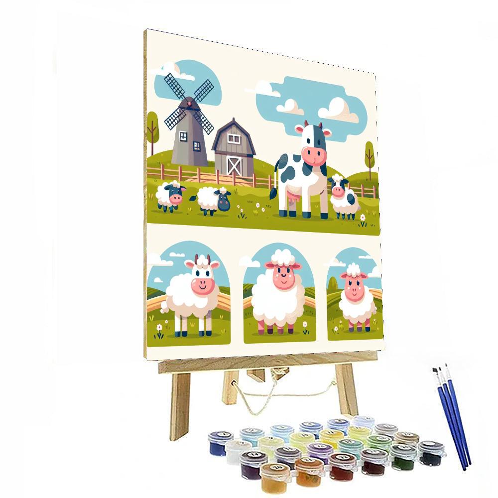 Whimsical Windmill World Numbered Painting Kits