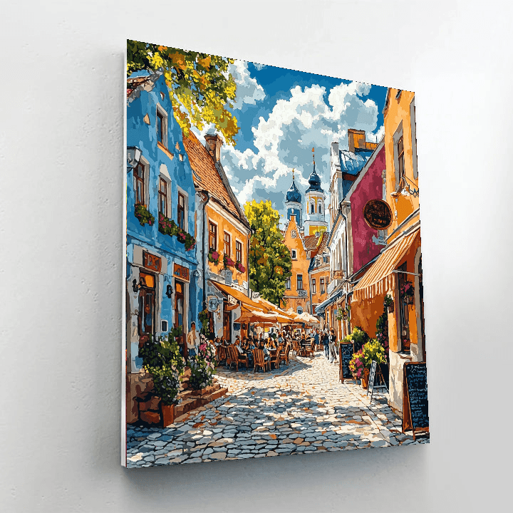 Riga Old Town - Latvia DIY Paint By Numbers