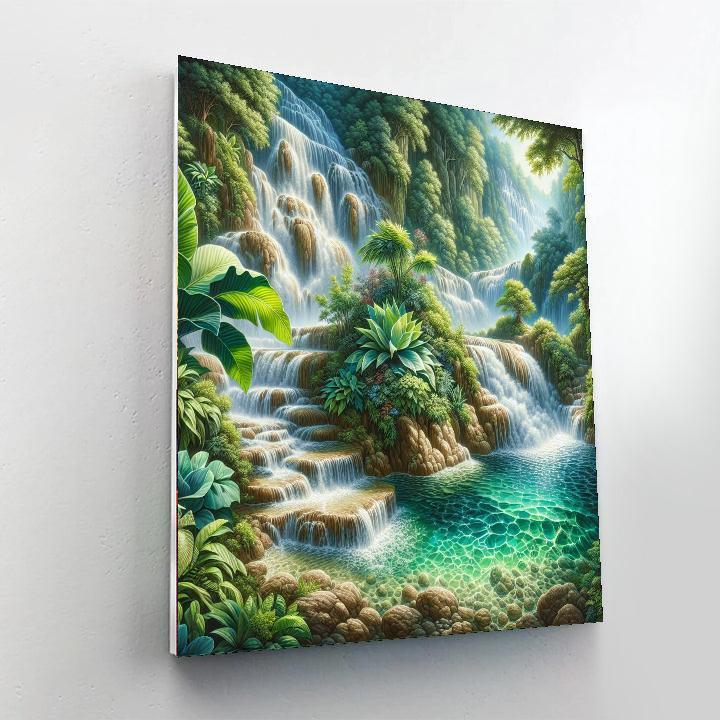 Whimsical Waterfall Wonder Paint By Numbers Art