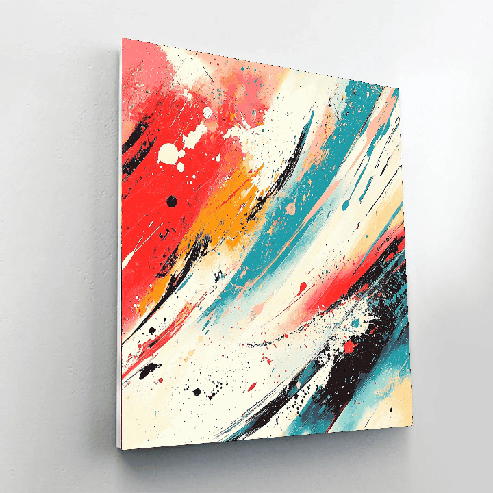 Jackson Pollock Inspired Whirlwind Of Color  Paint By Numbers Art