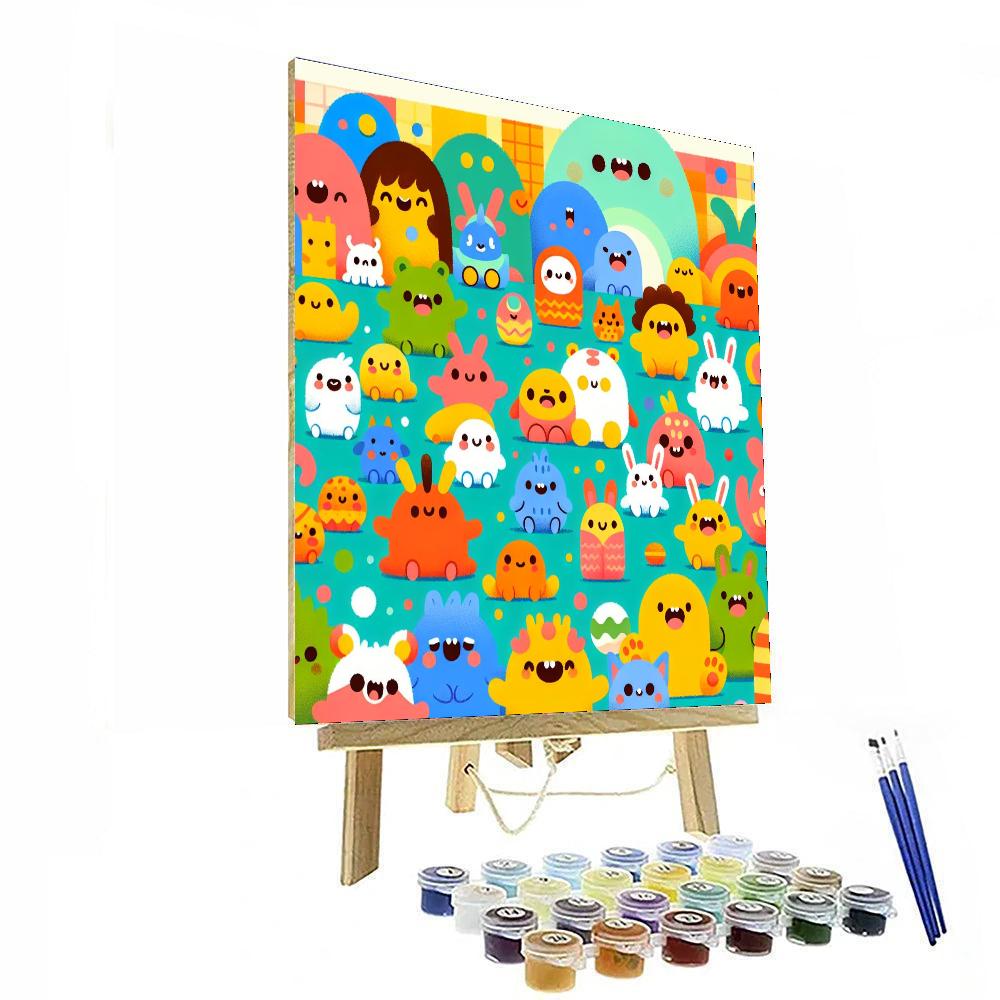 Cuddly Monster Friends Numbered Painting Kits