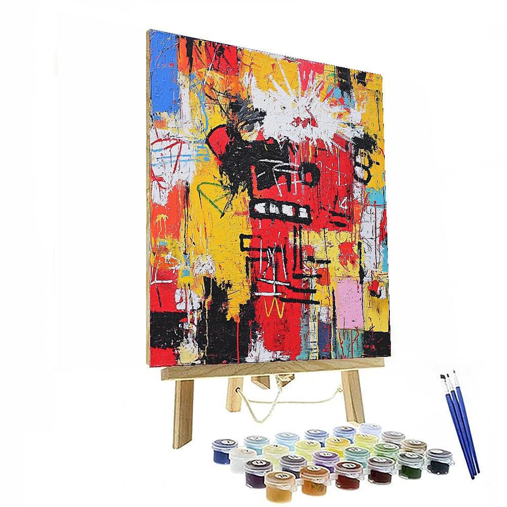 Jean-Michel Basquiat Inspired Symbolic Expressions  Paint By Numbers