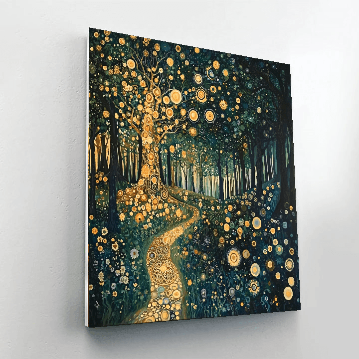 Gustav Klimt Inspired Mystical Woodland Realm  Paint By Numbers Art