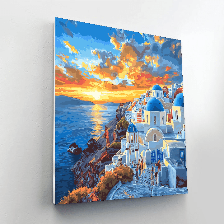 Santorini DIY Paint By Numbers