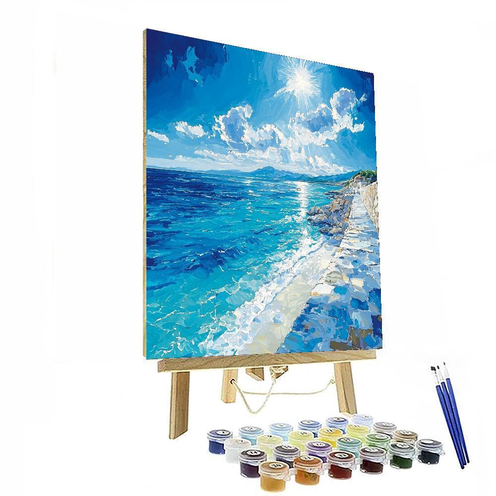 David Hockney Inspired Aegean Daydream  DIY Paint By Numbers