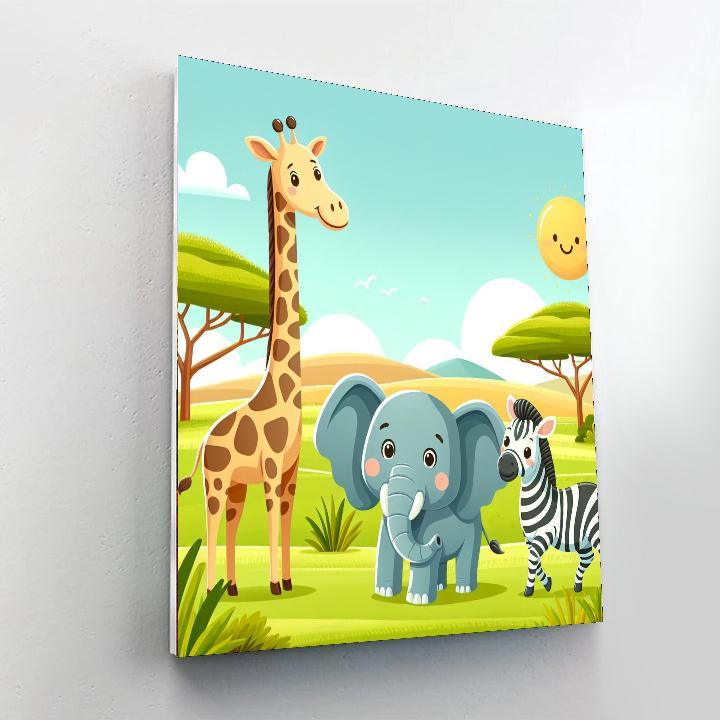 Adventures With Wild Animals Numbered Painting Kits