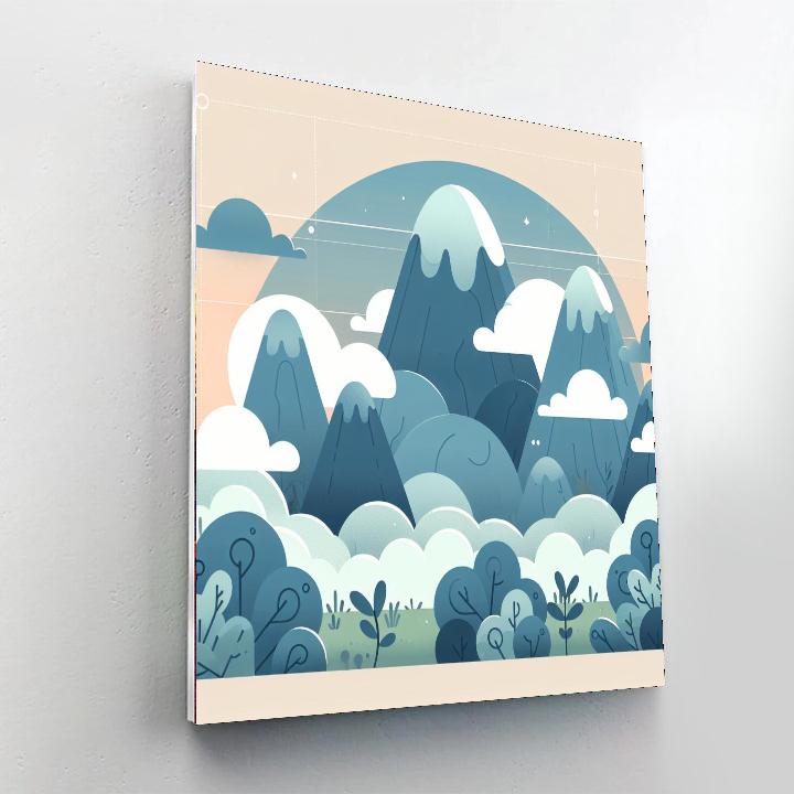 Magical Mountain Mist Paint By Numbers Art
