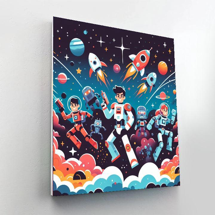 Galactic Star Battle Paint By Numbers Art