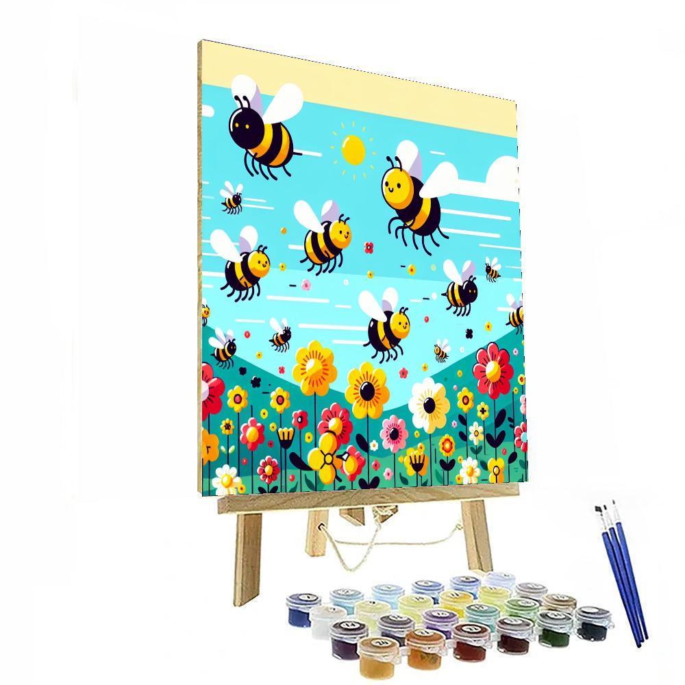 Buzzing Bee Ballet Number Painting