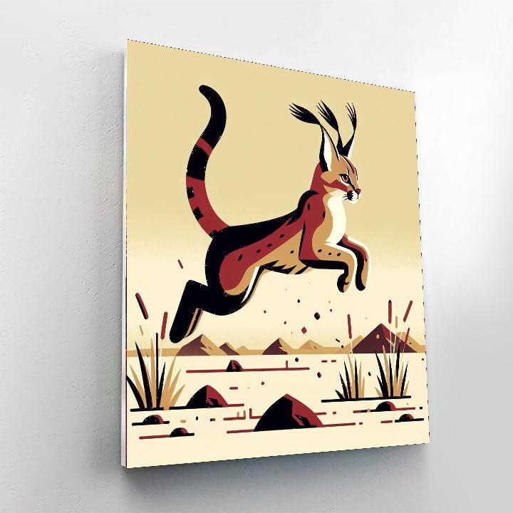 Caring Caracal Paint By Numbers Art