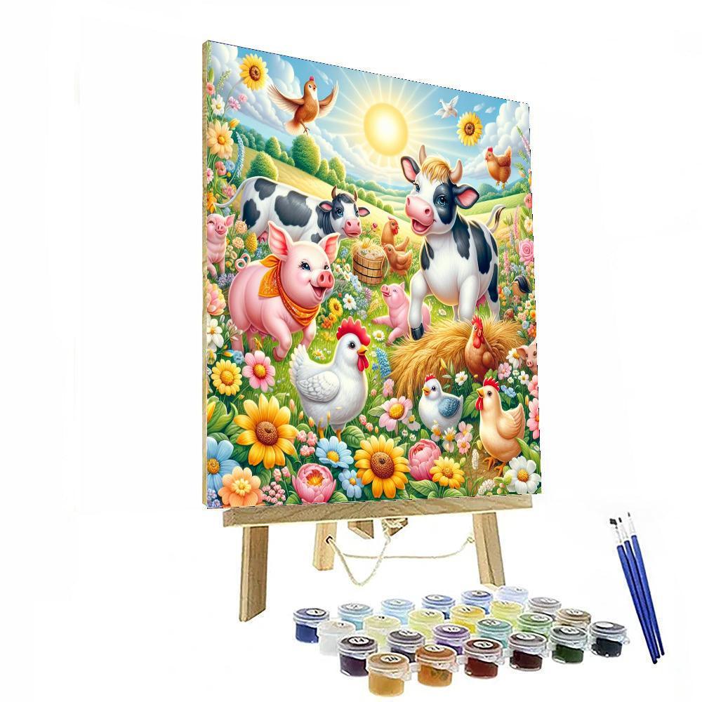 Joyful Day At The Farm Paint By Color