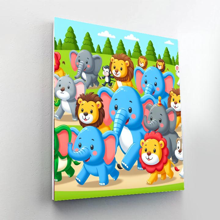 Giggly Animal Parade Paint By Numbers Kits