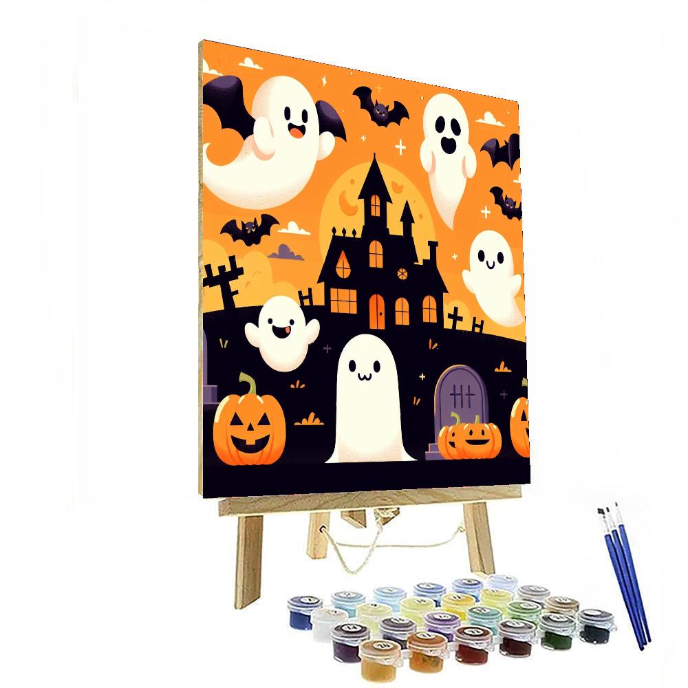 Friendly Halloween Spooktacular Painting Number Kit