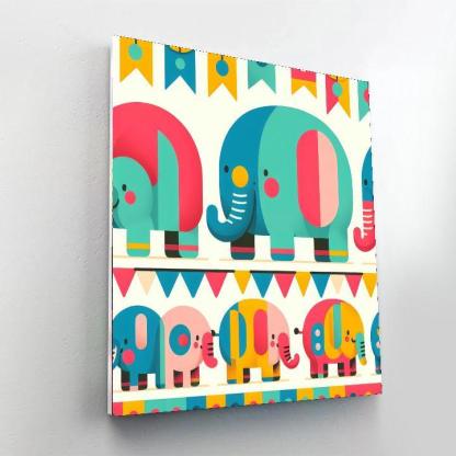 Circus Elephant Parade Paint By Number