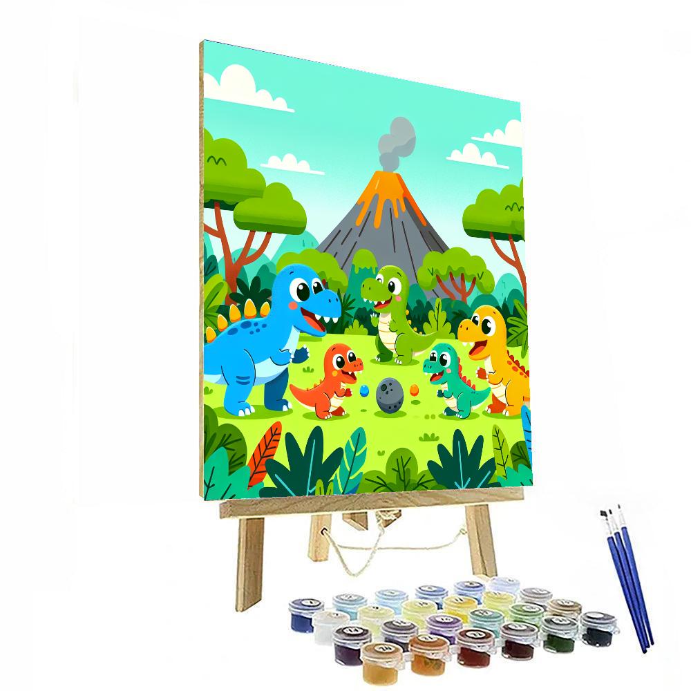 Creative Dinosaur Friends Paint By Numbers Kits