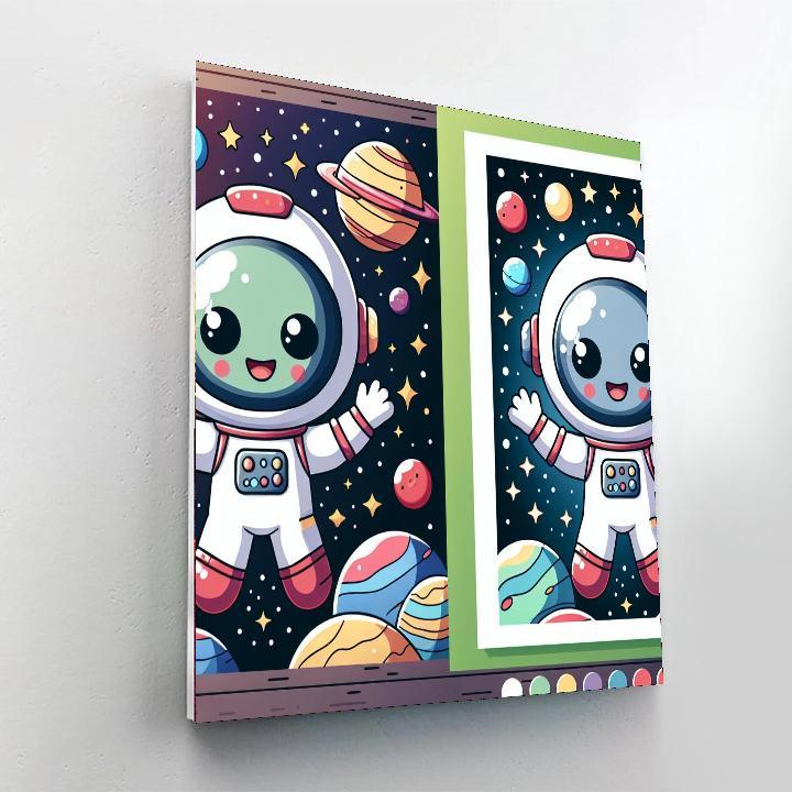 Astronaut Adventure Zone DIY Paint By Numbers