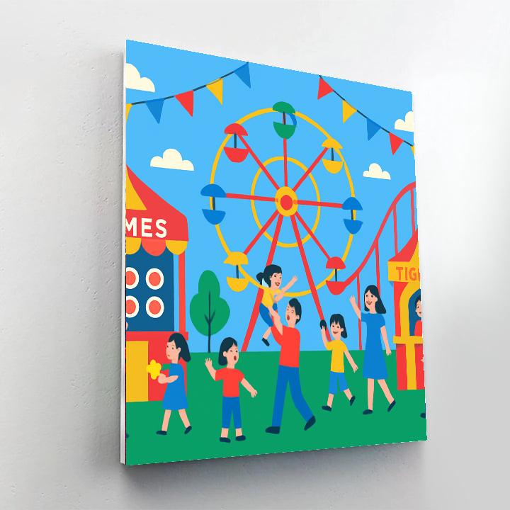 Festive Holiday Carnival DIY Paint By Numbers