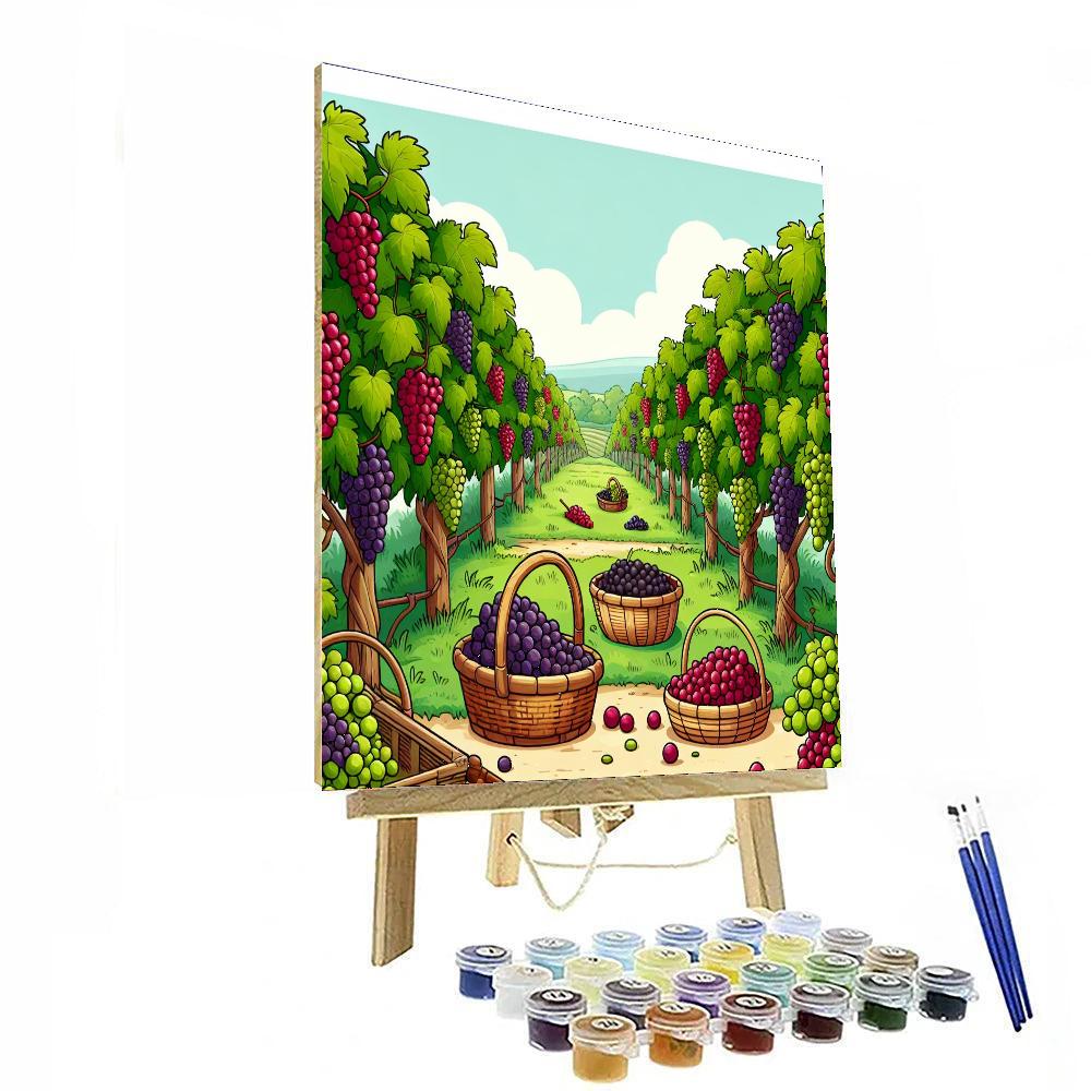 Lush Vineyard Voyage Number Painting