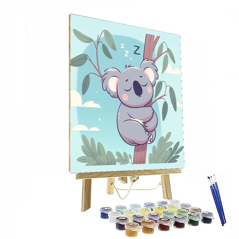 Cuddly Koala Nap Time Painting Number Kit