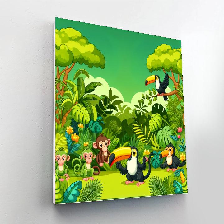 Journey To The Jade Jungle Paint By Numbers Art