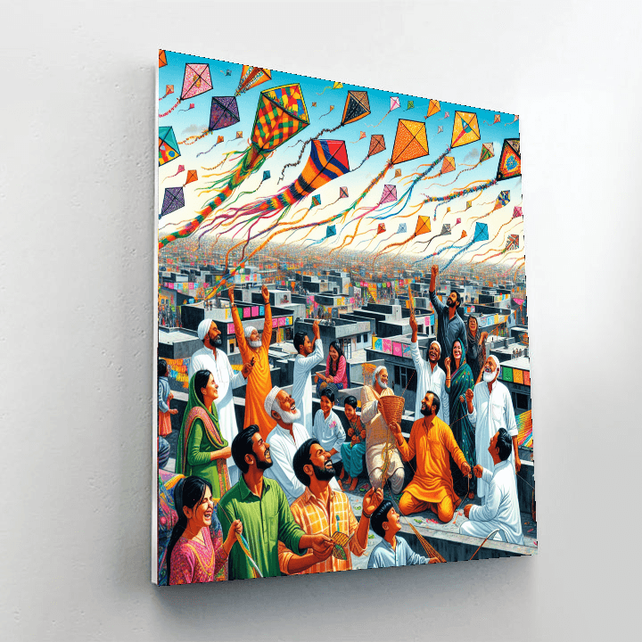 Kite Festival Of Ahmedabad Paint By Color