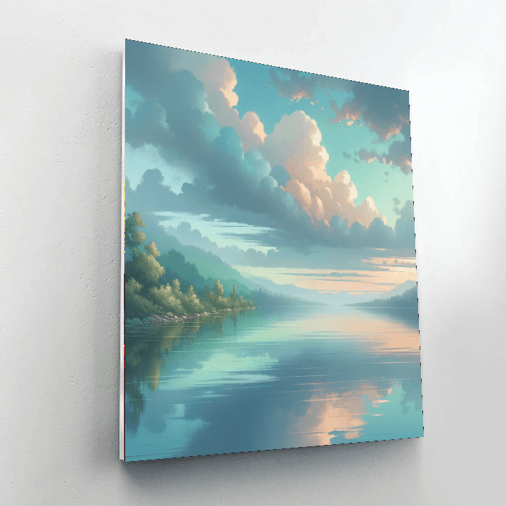 Serene Lakeview Room Accent Paint By Number