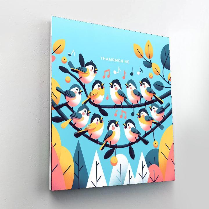 Charming Chickadee Choir Paint By Color