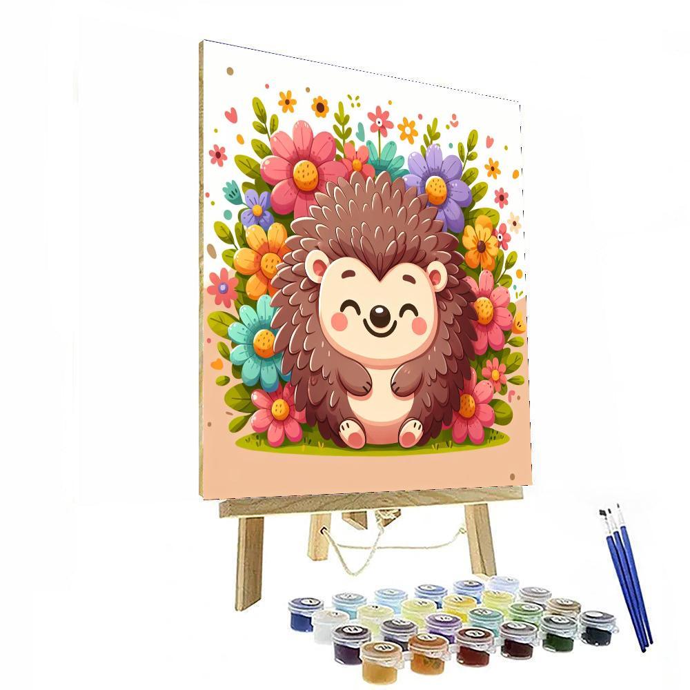 Cheery Little Hedgehog Paint By Color