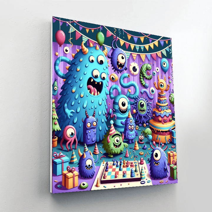 Funky Monsters Paint By Numbers Art