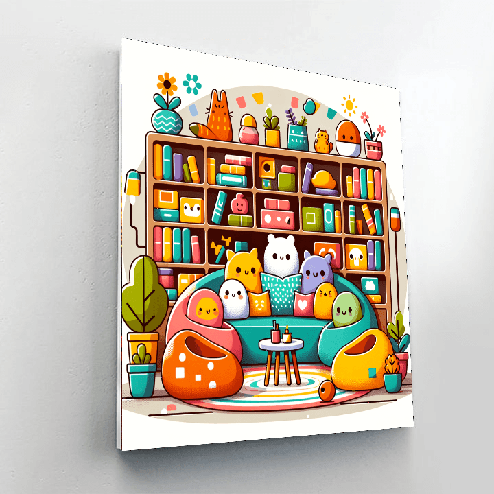 Cozy Reading Nook Paint By Number